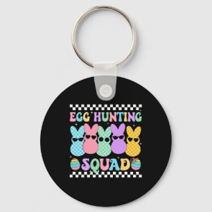 Happy Easter Bunny Egg Hunting Squad Crew Family B Keychain