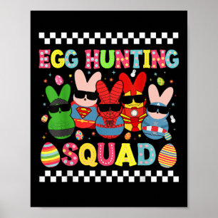 Happy Easter Bunny Egg Hunting Squad Crew Family B Poster