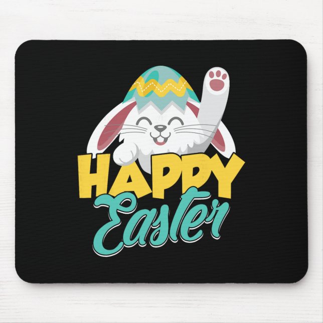 Happy Easter Bunny Egg Sayings  Mouse Pad (Front)