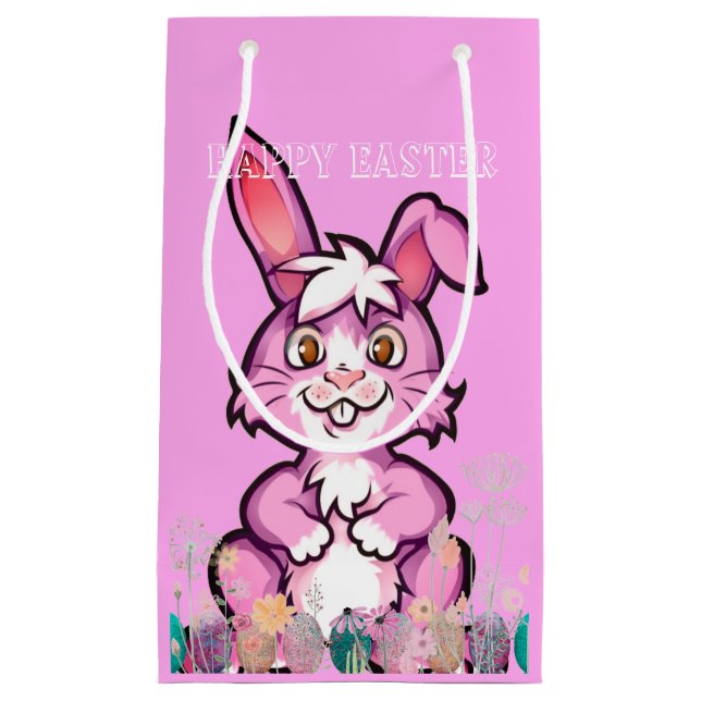 Happy Easter Bunny Eggs Collecting Bag (Front)