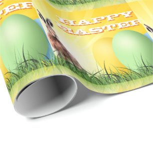 HAPPY EASTER - Bunny & Eggs Wrapping Paper