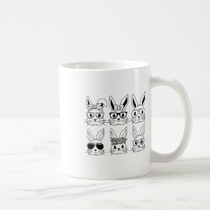 Happy Easter Bunny Face Gles Easter Day Womens Gir Coffee Mug