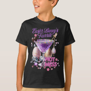 Happy Easter Bunny Favourite Hot Mess Cute Martini T-Shirt