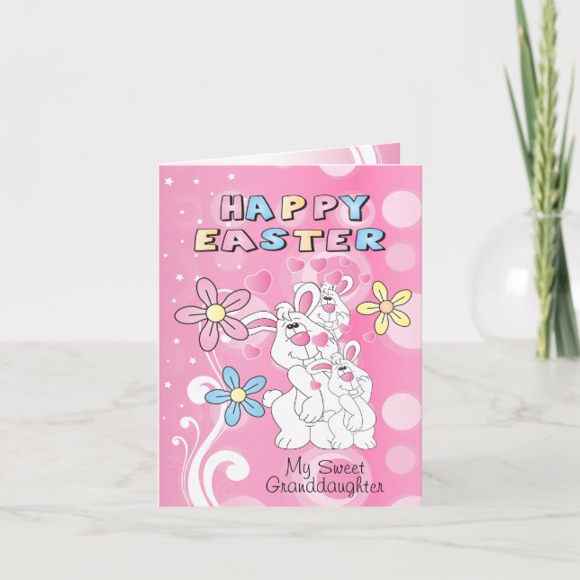 Happy Easter Bunny Fun Holiday Card (Front)