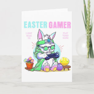 Happy Easter Bunny Funny Gamer Video Game Boys Gir Card