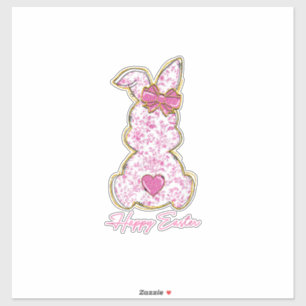 Happy Easter Bunny Girls Easter Women Pink Floral 