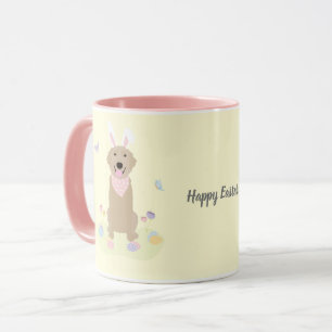 Happy Easter Bunny Golden Retriever Mug