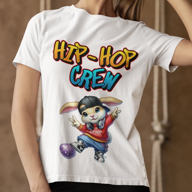 Happy Easter Bunny Hip-Hop Crew T-Shirt (Creator Uploaded)