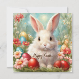 Happy Easter bunny Holiday Card
