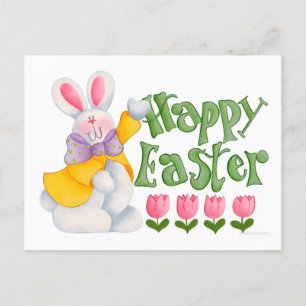Happy Easter Bunny Holiday Postcard