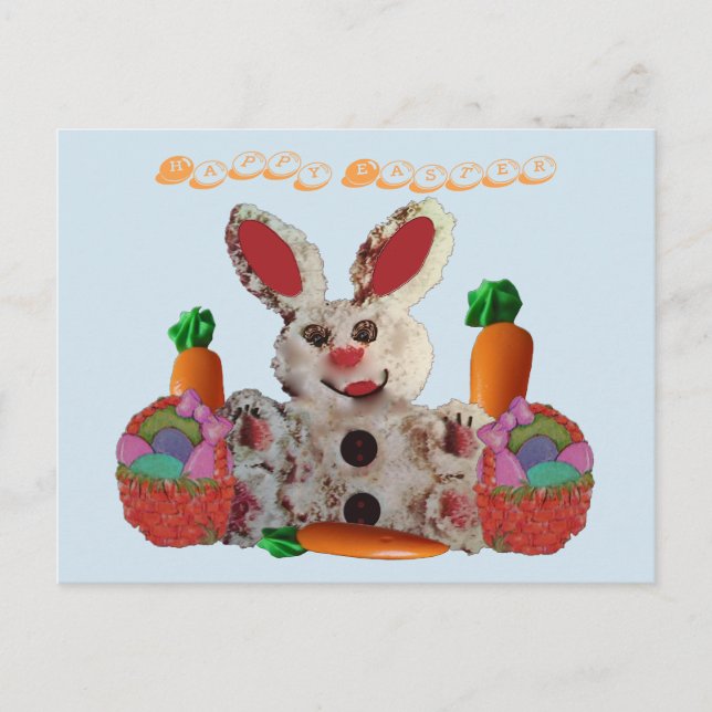Happy Easter Bunny Holiday Postcard (Front)