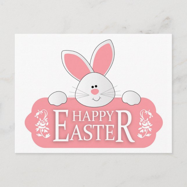 Happy Easter Bunny Holiday Postcard (Front)
