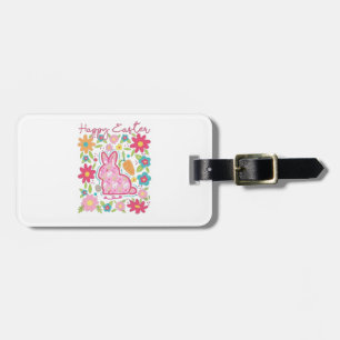 Happy Easter Bunny Illustration Luggage Tag