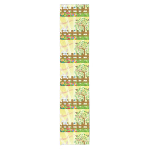 Happy Easter bunny illustration Short Table Runner