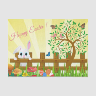 Happy Easter bunny illustration Tissue Paper