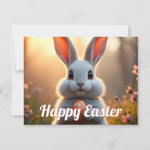Happy Easter Bunny in the Magic of Spring