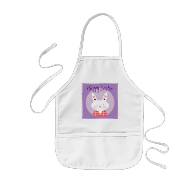 Happy Easter Bunny Kids Apron (Front)