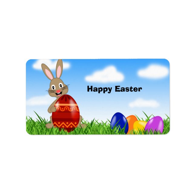 Happy Easter Bunny Label (Front)