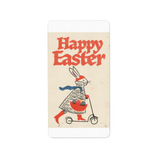 Happy Easter Bunny Label