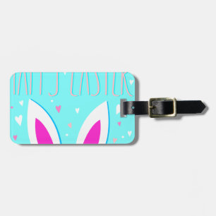 happy easter bunny luggage tag
