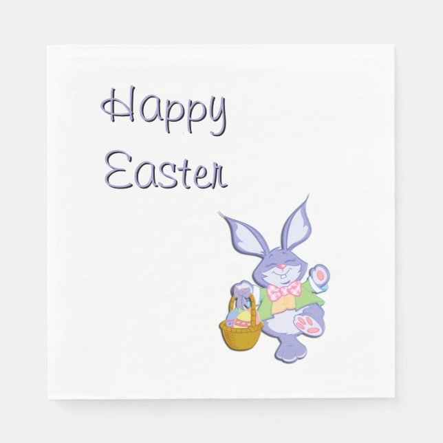 Happy Easter Bunny Napkin (Front)
