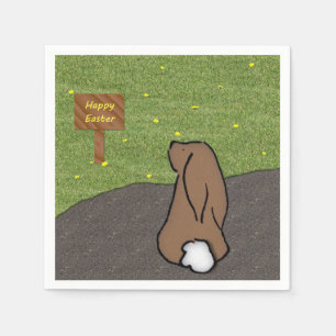 Happy Easter Bunny Paper Napkins