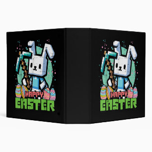 Happy Easter Bunny Pixel Game  Binder