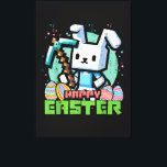 Happy Easter Bunny Pixel Game  Canvas Print<br><div class="desc">Happy Easter Bunny Pixel Game</div>