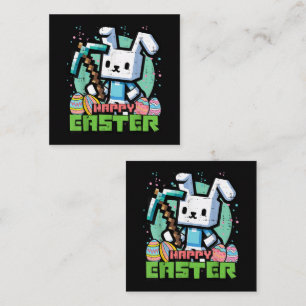 Happy Easter Bunny Pixel Game  Enclosure Card