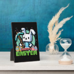 Happy Easter Bunny Pixel Game  Plaque<br><div class="desc">Happy Easter Bunny Pixel Game</div>