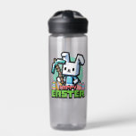 Happy Easter Bunny Pixel Game  Water Bottle<br><div class="desc">Happy Easter Bunny Pixel Game</div>