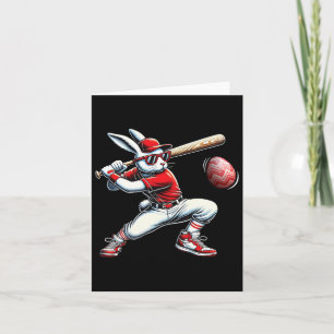Happy Easter Bunny Playing Sell Easter Sport Kids  Card