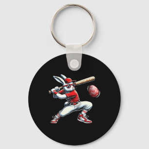Happy Easter Bunny Playing Sell Easter Sport Kids Keychain