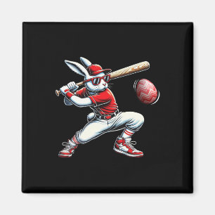 Happy Easter Bunny Playing Sell Easter Sport Kids  Magnet
