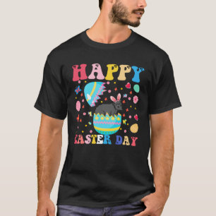 Happy Easter Bunny Possum  Easter Day Groovy T-Shirt