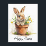 Happy Easter Bunny Postcard<br><div class="desc">Wishing you bright and joyful Easter ,  Easter bunny design. Design by Ilze Lucero</div>