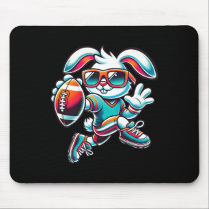 Happy Easter Bunny Quarterback Receiver Football B Mouse Pad