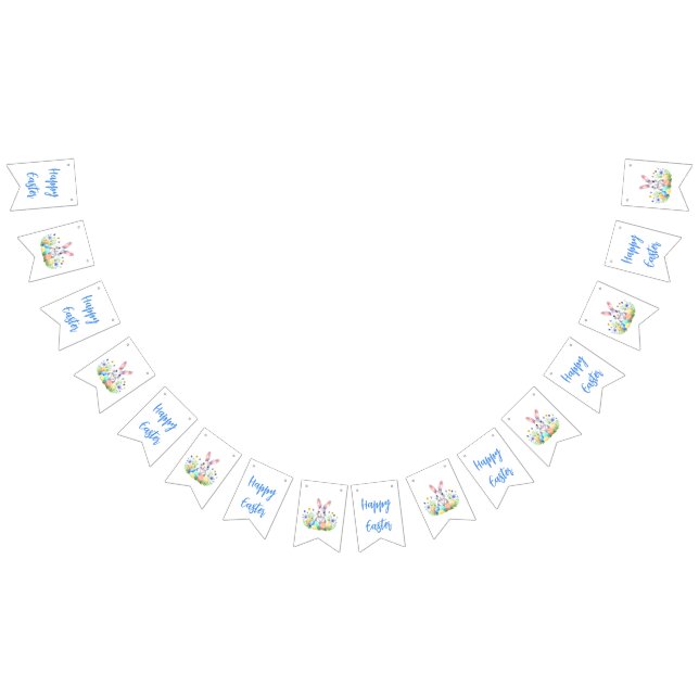 Happy Easter Bunny Rabbit Bunting Flags (All)