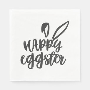 Happy Easter Bunny Rabbit Ears Funny Easter Day Wo Napkin