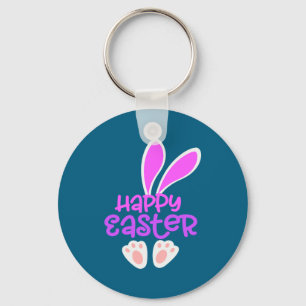 Happy Easter Bunny Rabbit Egg Hunt Cute Ears Girls Keychain