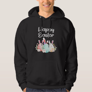 Happy Easter Bunny Rabbit Eggs Funny Easter Day Hoodie
