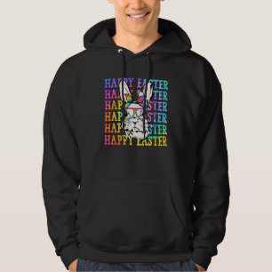 Happy Easter Bunny Rabbit Face  Easter Day Women G Hoodie