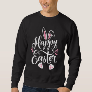 Happy Easter Bunny Rabbit Face  Easter Day Women G Sweatshirt