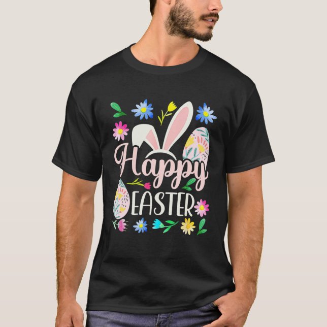 Happy Easter Bunny Rabbit Face  Easter Day Women G T-Shirt (Front)