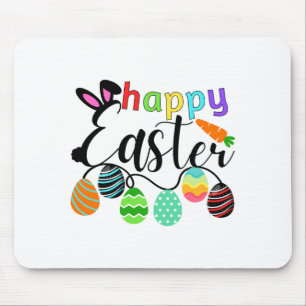 Happy Easter Bunny Rabbit Face Funny Easter Day T  Mouse Pad