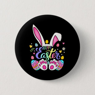 Happy Easter Bunny Rabbit Face Funny Easter Day Wo 2 Inch Round Button