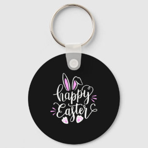 Happy Easter Bunny Rabbit Face Funny Easter Day Wo Keychain