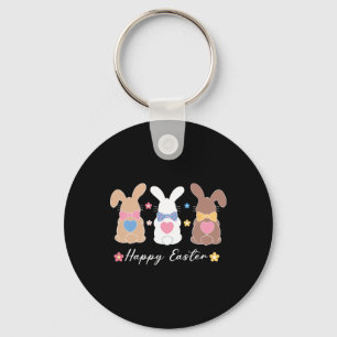 Happy Easter Bunny Rabbit Face Funny Easter Day Wo Keychain