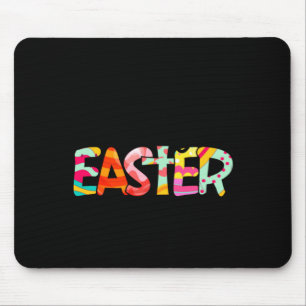 Happy Easter Bunny Rabbit Face Funny Easter Day Wo Mouse Pad