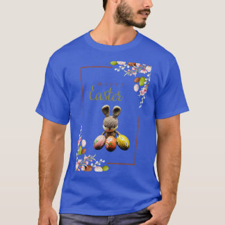 happy easter bunny rabbit face funny easter day wo T-Shirt